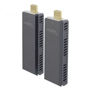 Bezvadu HDMI paplašinātāja komplekts DIGITUS DS-55359 — 4K/60Hz, 150 m, AV raidītājs un uztvērējs