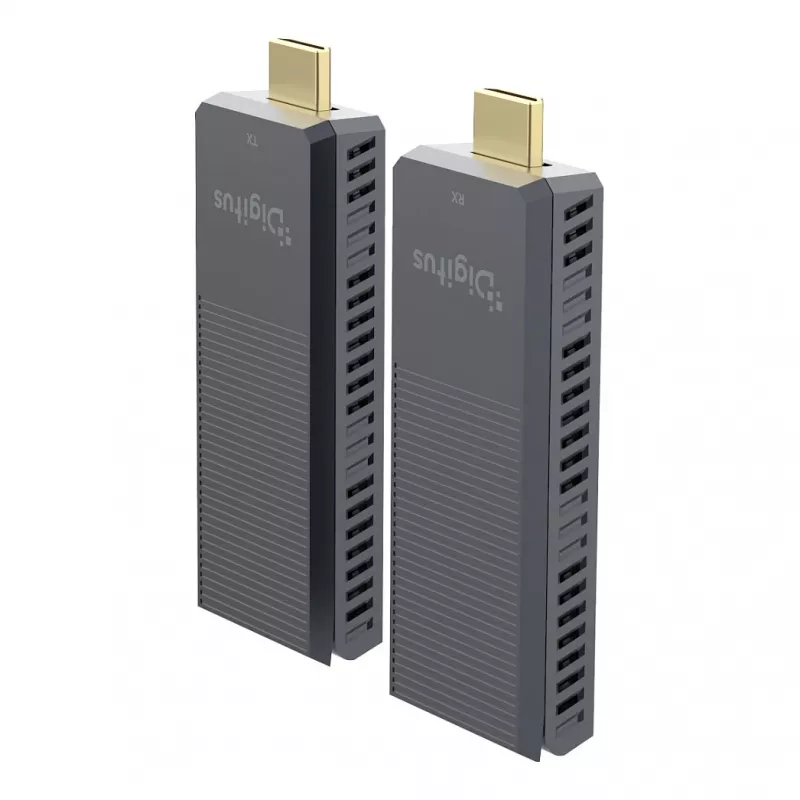 Bezvadu HDMI paplašinātāja komplekts DIGITUS DS-55359 — 4K/60Hz, 150 m, AV raidītājs un uztvērējs