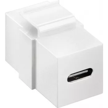Goobay Keystone modulis USB-C™ savienotājs, USB 3.2 Gen 2 (10 Gbit/s), Balts (61262)