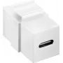 Goobay Keystone modulis USB-C™ savienotājs, USB 3.2 Gen 2 (10 Gbit/s), Balts (61262)