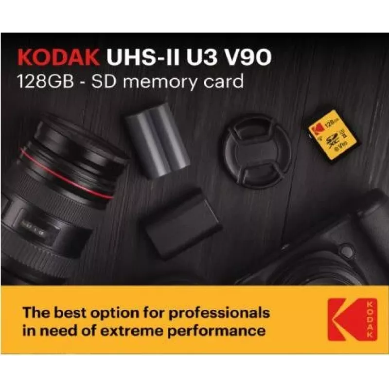 Atmiņas karte Kodak EKMSD256GUHS2V2K SDXC UHS-II 256 GB lasīšana 300 MB/s rakstīšana 270 MB/s U3 V90 Class 10