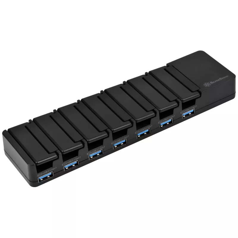 USB 3.1 Gen 1 darbvirsmas centrmezgls SILVERSTONE SST-UC03B-PRO — 7 USB pieslēgvietas