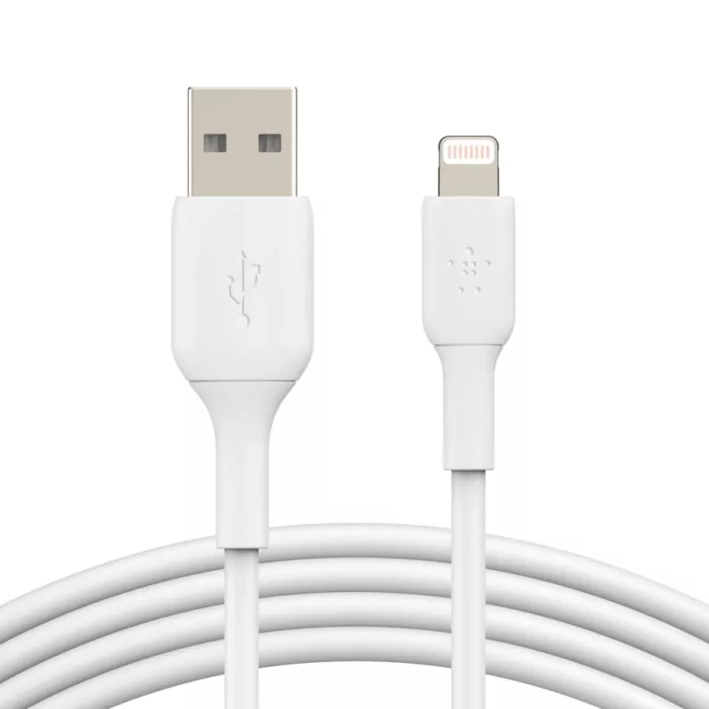 Belkin PVC USB-A uz Lightning 2m Balts