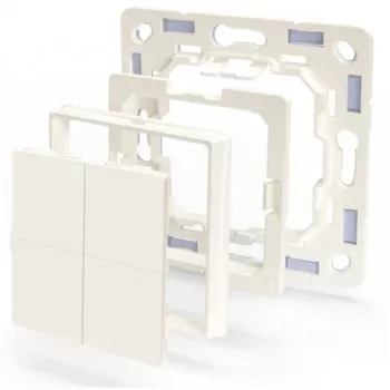Shelly BLU Wall Switch 4 gaismas slēdzis Plastmasa Ziloņkaula krāsa Vadības tips: Pogas