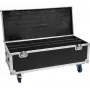 Flightcase Roadinger 2x LED TMH Bar-S120 ar riteņiem — aizsargājošs transporta futrālis