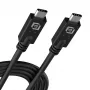 USB 40Gbps Type-C kabelis Akasa AK-CBUB67-10BK, 1 m, ātrdarbīga datu pārraide