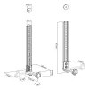 Maclean MC-914 Universāls skaņas joslas stiprinājums, skaļruņa turētājs, montāža zem televizora līdz 15 kg, VESA, vietu taupošs