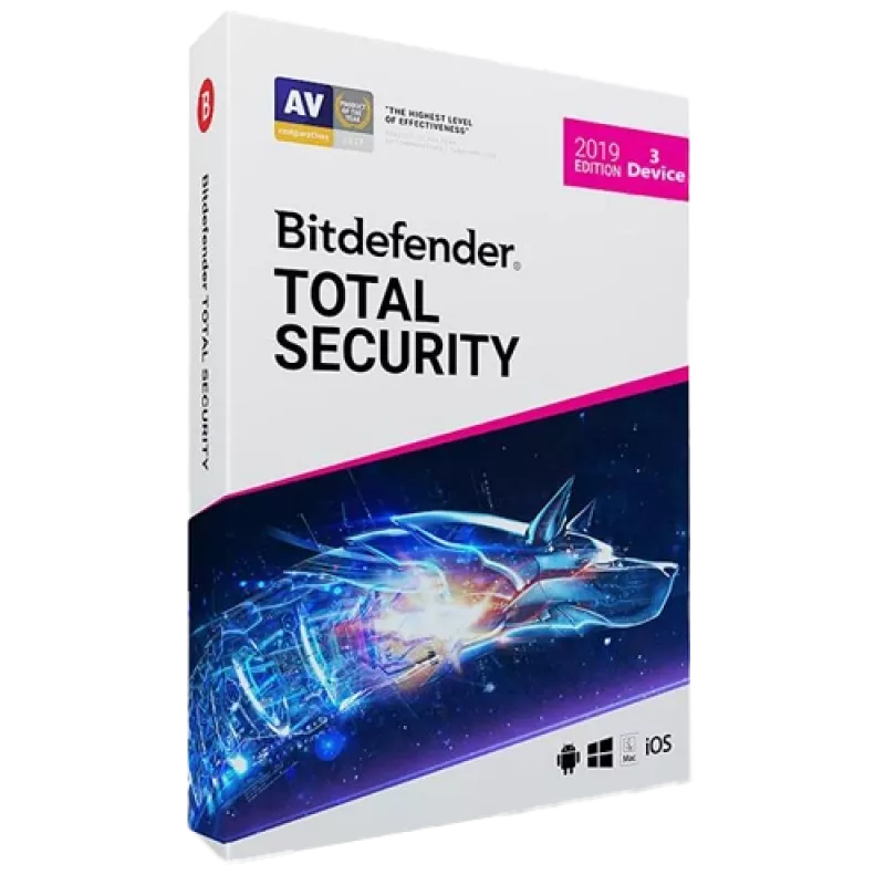 Bitdefender Total Security | 3 datori | 1 gads | tikai ES