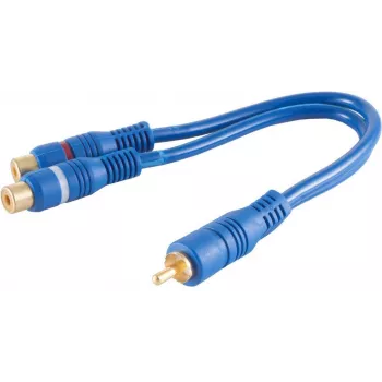 Audio kabelis RCA 2 x RCA ShiverPeaks BS40045 0,2 m zils