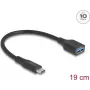 DeLOCK USB adapteris USB Type-C vīrišķais uz Type-A sievišķo 10 Gbps 19 cm 60 W