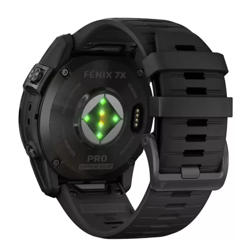 Smartwatch GARMIN fēnix 7X Pro 51 mm, 1,4 collas (3,56 cm) MIP 280×280, skārienjūtīgs, Wi‑Fi, GPS, 32 GB, melns