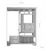TACENS Mars Gaming MCPRISMA Midi Tower datora korpuss, melns, rūdītais stikls, atbalsta ATX/Micro-ATX/Mini-ITX, 2x3,5 collu + 2x2,5 collu nodalījumi
