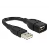 USB kabelis DeLOCK 15cm USB 2.0 USB A melns