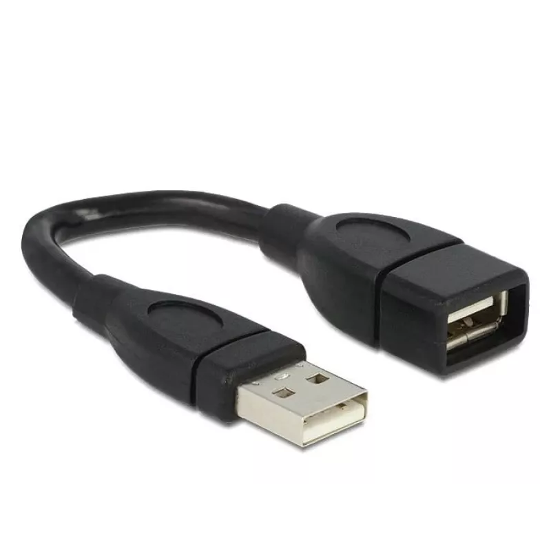 USB kabelis DeLOCK 15cm USB 2.0 USB A melns