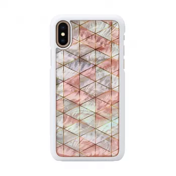 Viedtālruņa maciņš iKins iPhone XS / XS Max dimanta baltā krāsā aizsargpārvalks
