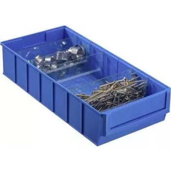 Uzglabāšanas kaste Allit 456550, izmēri 185×400×81 mm, zila, plastmasa