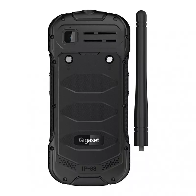 GIGASET GLX 8 ACTIVE melns 6,1 cm 2,4 collu displejs Push-to-talk funkcija 2500 mAh akumulators IP68 2 MP kamera Dual-SIM Bluetooth