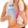 Extralink motivējoša ūdens pudele, 2000 ml sporta ūdens pudele, zili oranža, BUT-993