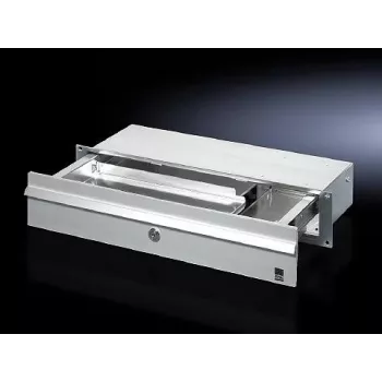 Atvilktnes bloks Rittal CP 6002.000 — alumīnija/tērauda korpuss, 390×139×32 mm, pelēks