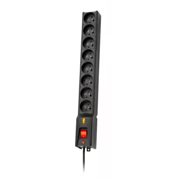Strāvas sadalītājs LESTAR LXA 816 G-A K Melns 8 maiņstrāvas rozetes 230 V