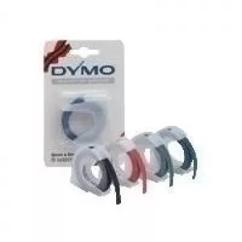 DYMO - Matēta - Sarkana - Rullis (0,9 cm x 3 m) 10 gab. Uzlīmes - DYMO 1575 reljefa mašīnai
