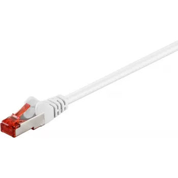Wentronic Goobay komutācijas kabelis RJ45 S/FTP Cat6 1,00 m balts PIMF (80278)