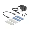 SSD korpuss DeLOCK 42027 pelēks M.2 10 Gbit/s USB Type-C