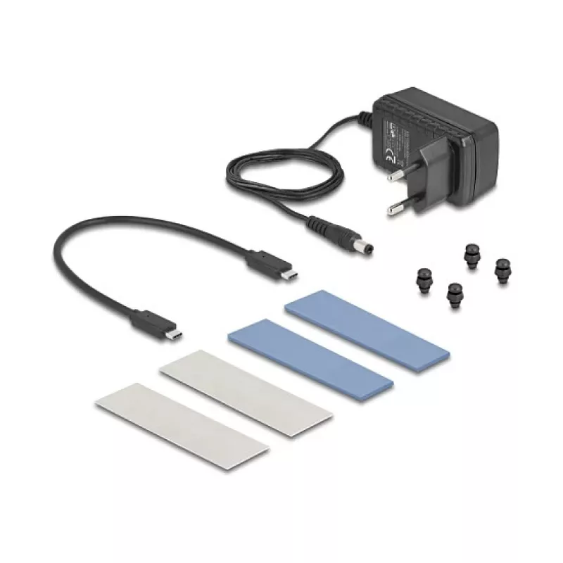 SSD korpuss DeLOCK 42027 pelēks M.2 10 Gbit/s USB Type-C