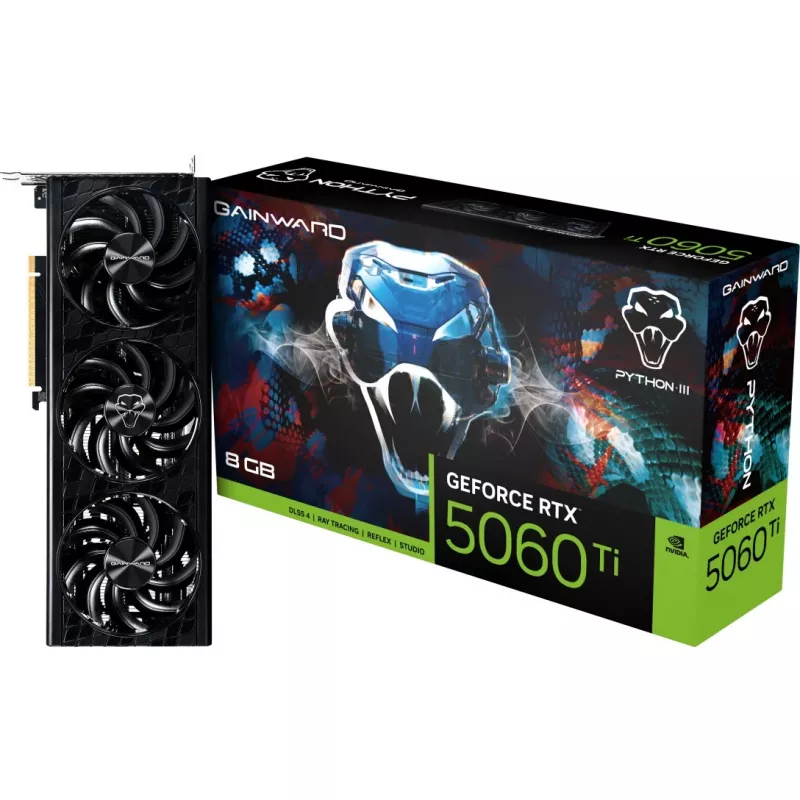 Gainward GeForce RTX 5060 Ti Python III 8 GB GDDR7 grafikas karte