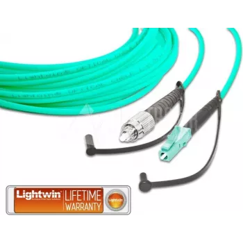 Lightwin augstas kvalitātes simpleksais optiskais savienotājvads, MM OM3, FC - LC optiskais savienotājvads (LSP-50 FC-LC 2.0 OM3)