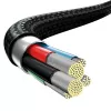 Baseus Rapid 3-in-1 USB kabelis 1,5 m USB A USB C/Micro USB A/Lightning Melns