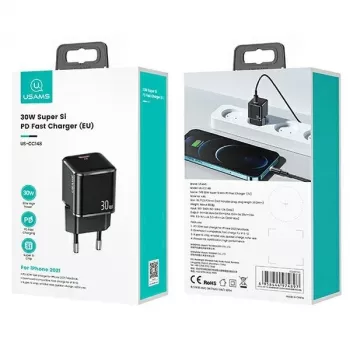 Wall charger usams T45 30W USB‑C PD3.0 for smartphones and tablets