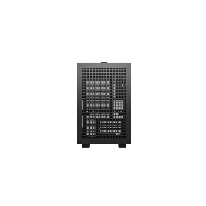 Datora korpuss DeepCool CH160 PLUS Small Form Factor SFF ATX/mATX, rūdīts stikls, USB-C, melns