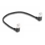 DeLOCK RJ45 tīkla kabelis Cat.6A S/FTP plāns 90° lejupvērsts 0.25 m melns