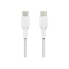 Belkin BOOST CHARGE - USB kabelis - 24 kontaktu USB-C (vīrišķais) uz 24 kontaktu USB-C (vīrišķais) - USB 2.0 - 2 m - Balts