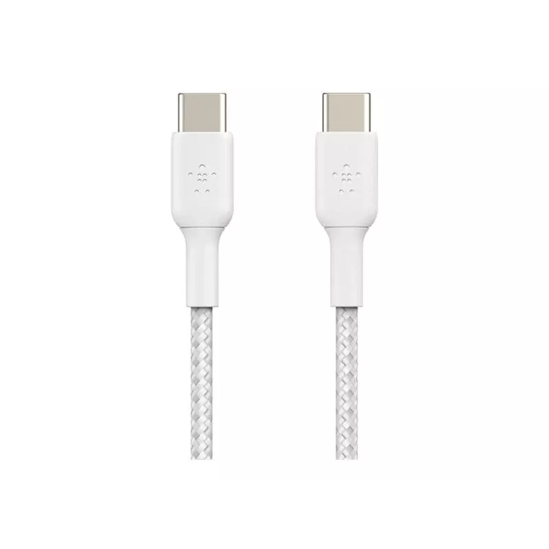Belkin BOOST CHARGE - USB kabelis - 24 kontaktu USB-C (vīrišķais) uz 24 kontaktu USB-C (vīrišķais) - USB 2.0 - 2 m - Balts