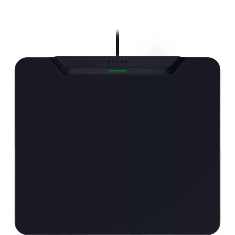 Razer | Bezvadu uzlādes spēļu peles paliktnis un poga, cietā versija | HyperFlux V2 bezvadu uzlādes sistēma | Spēļu peles paliktnis | 360 x 311 mm | Melns