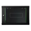 DIGITUS Dynamic Basic DN-19 16-U-EC-SW - skapis - tīkla skapis - piemērots montāžai pie sienas - melns, RAL 9005 - 12U - 48.3 cm (19)