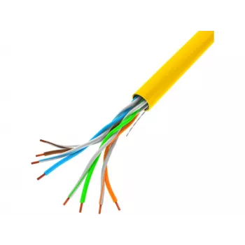 LANBERG tīkla kabelis LCU5-10CC-0305-Y U/UTP Cat5e 305 m, 24 AWG CCA, dzeltens