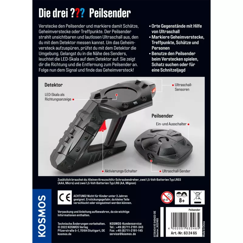 Die drei Peilsender, detektīvu komplekti