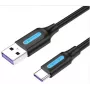Vention USB-C uz USB 2.0 kabelis CORBH 2 m — melns