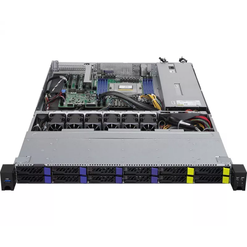 ASRock 1U8S4E-GENOA/2T servera bezatslēgas sistēma ar SoC ligzdu SP5 (LGA 6096) Rack (1U)