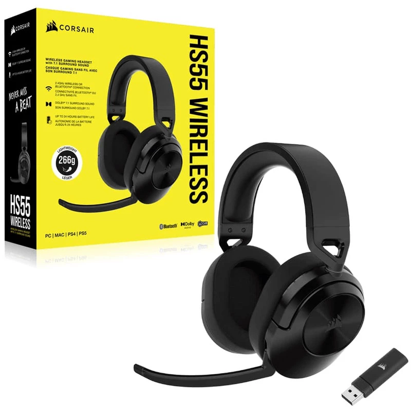 Bezvadu austiņas HS55 carbon