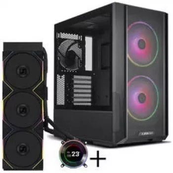 Lian Li LANCOOL 216 PC-Enclosure Bundle + HYDROSHIFT II LCD-C 360TL AiO - melns