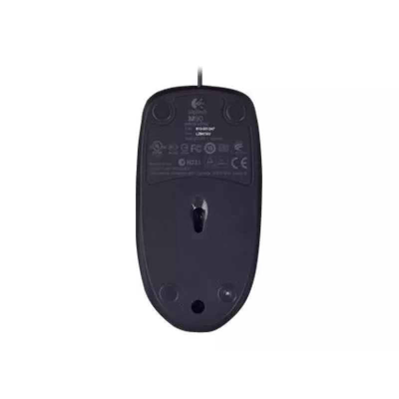 Logitech M90 vadu optiskā biroja pele — 1000 DPI, piemērota abām rokām, USB Type-A, melna