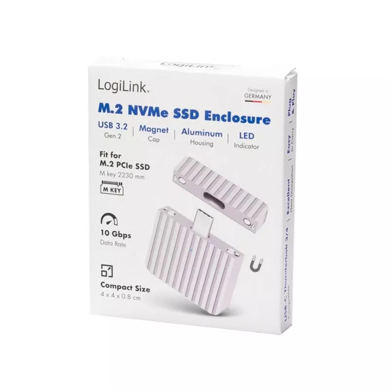 Ļoti mazs USB3.2 Gen2x1 SSD korpuss USB-C NVM