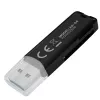 Karšu lasītājs SAVIO AK-64 USB 3.2 Gen 1 Type-A izeja, MicroSD slots, 5000 Mbit/s, melns