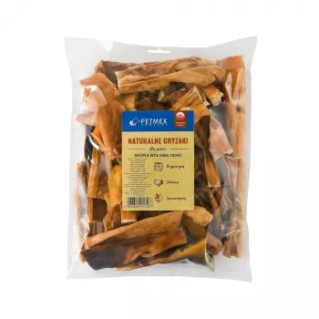 Suņu kārums PETMEX Cowhide 15 cm, liellopu gaļas garša, zobu, 1 kg iepakojums