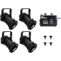 PAR-16 prožektoru komplekts EUROLITE dim2warm EDX-4 DMX RDM LED dimmerpakete (modelis 20000694)