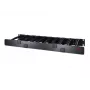 APC NetShelter kabelis Management, Horizontāls kabeļu pārvaldnieks, 1U, vienpusējs ar vāku, melns, 482.6 x 44.45 x 165.1 mm